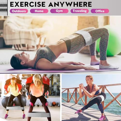 Resistance Bands for Working Out with Workout Bands Guide. 3 Booty Bands for Women Men Fabric Elastic Bands for Exercise Bands Resistance Bands for Legs Bands for Working Out Hip Thigh Glute Bands Set