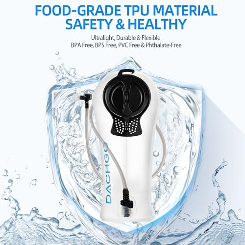 Hydration Bladder, 1.5L 2L 3L Water Bladder for Hiking Backpack, BPA-Free & Taste-Free Hydration Water Reservoir, Camping Cycling Running - color: Clear White with Cleaning Kit, size: 3L