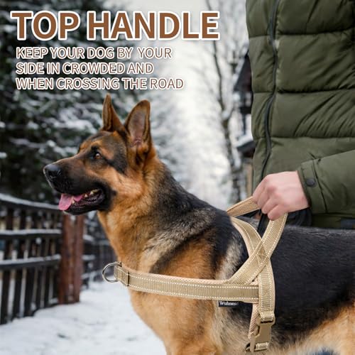 No Pull Dog Harness & 5FT Leash Set with Car Seatbelt Clip,Brown,XL - color: Reflective-Brown, size: XL:Belly Chest-30.6''-39.2''
