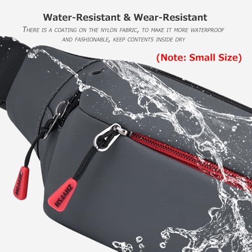 Fanny Pack Men Women Water-resistant Sports Waist Pack Small Bumbag Unisex - color: Gray