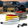Nilight 2PCS 70 Inch Running Board LED Lights Strip Amber White for Truck - color: Amber White