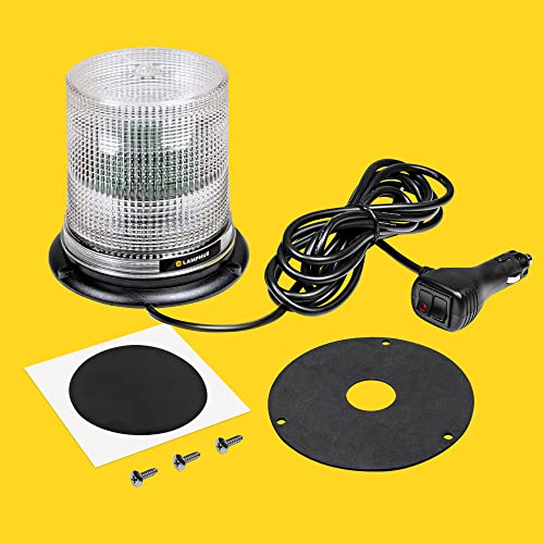 LAMPHUS Aura 7 Inch 12W White LED Beacon Warning Strobe Light For Trucks - color: White, size: 7"