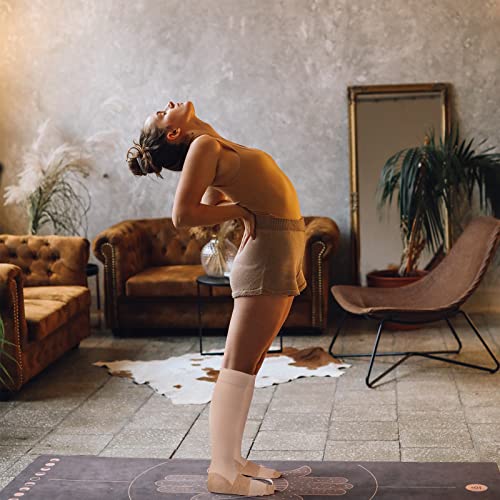 fenglaoda 8 Pairs Compression Socks for Men & Women 20-30 mmHg Knee High Nurse Pregnant Running Medical and Travel Athletic - color: 26-8 Pairs-black/White Copper, size: Large-X-Large