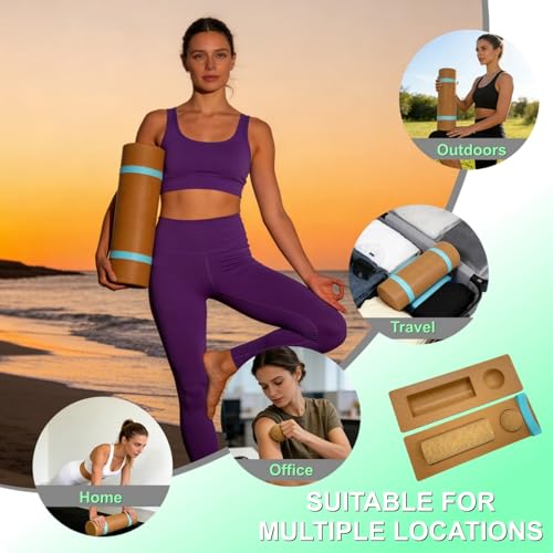 Foot & Ankle Strengthener with Massage Roller 4-in-1 Cork Balance Board