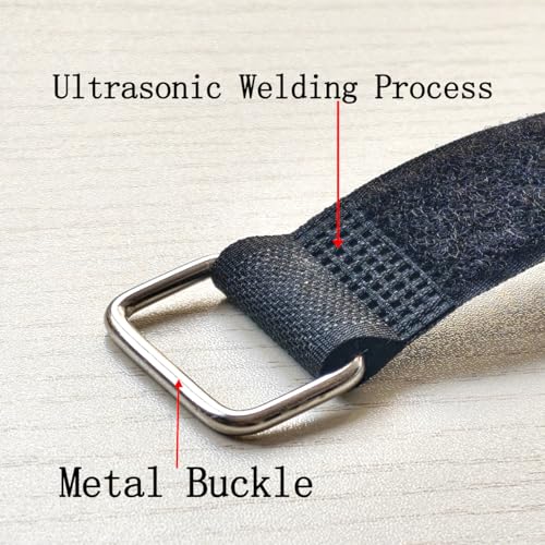 8"12"18"24"30" Hook and Loop Fastening Cable Strap - 60 Pack Reusable Nylon Extend Securing Strap - Adjustable Cinch Strap with Buckle - size: 1 x ( 8+12+18+24+30 ) in (Pack of 2)