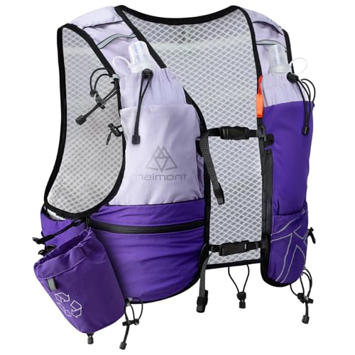 Haimont 8L Trail Running Hydration Vest with Soft Flasks - color: Purple, size: Small