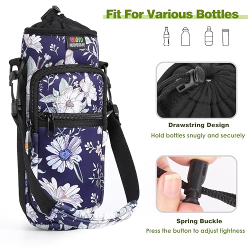 Nuovoware Water Bottle Carrier Bag, 25oz/32oz, Blue Cosmos - color: Blue Cosmos, size: 25-32 Ounces - Standard