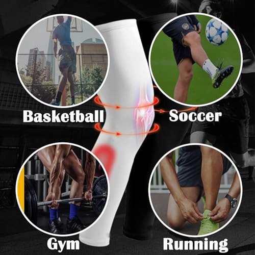 smilixin 2 Pairs Leg Sleeves,Full Leg Compression Sleeve for Men Women - size: Small