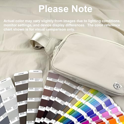 Pander Belt Bag Large 2L, Nylon Fanny Pack Purse for Women and Men with Adjustable Strap - color: White Opal