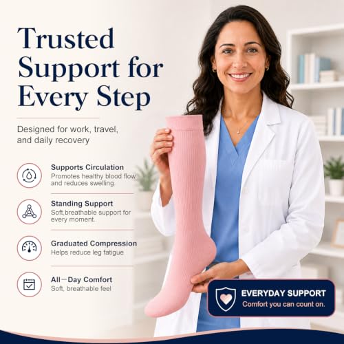 COOLOVER Copper Compression Socks for Women and Men(6 Pairs)-Best Support for Running, Athletic, Travel - color: 02 Black/Navy/Gray/White/Red/Pink, size: Large-X-Large