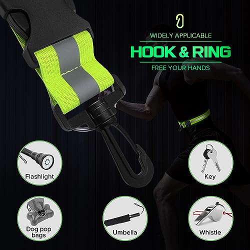 Reflective Sash for Night Walking, High Visibility Running Safety Gear with 2Pcs Reflective Armbands, Adjustable Cross-Body Reflective Belt for Men Women Kids, Essential Gear for Jogging Dog Walking - color: green