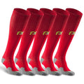 PRO Compression Marathon Socks - color: Red - 5 Pack, size: Large-X-Large