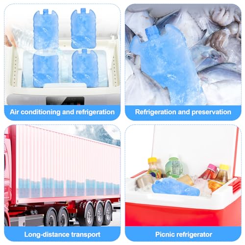 balacoo 4 Pcs Ice Packs for Lunch Boxes: Reusable Slim Coolers Ice Packs