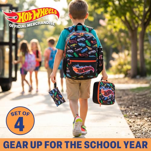 Get Trend Hot Wheels Boys Backpack 4 Piece Set - color: Multi Hot Wheels