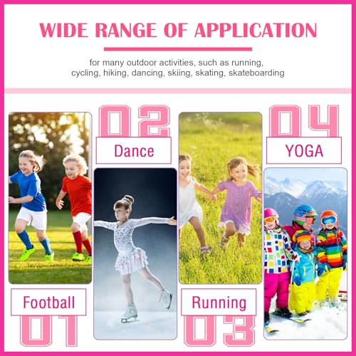 Tarpop 2 Pairs Kids Ankle Brace, Compression Sleeves, M+S, Pink,Black - color: Pink,Black, size: Small,Medium