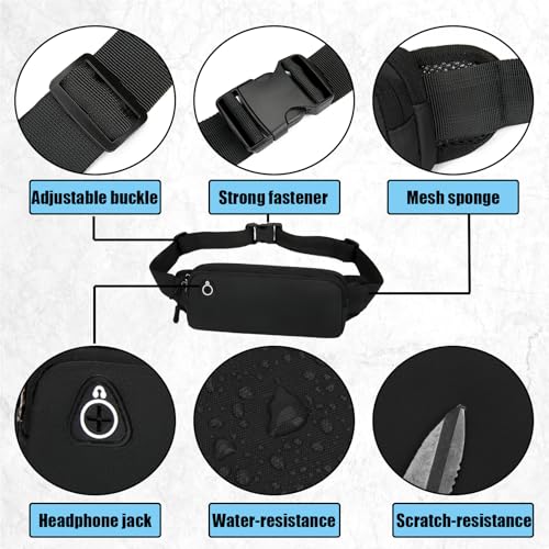 Sports Waist Bag,Runners Pouch Pack (7.9 x 3.1 Inches)