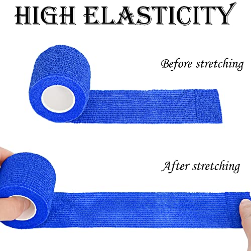 Tindobewan Self Adhesive Bandage Wrap, 2 Inches 8 Rolls Blue - color: Blue, size: 2 Inch