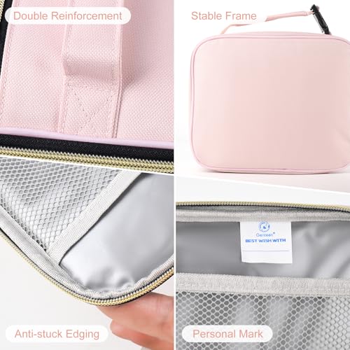 Genteen Kids Insulated Lunch Box for Boys Girls,Back to School,Office - color: C-1pk Light Pink
