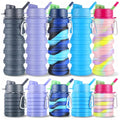5 Pcs Collapsibles Water Bottles, 16 oz Portable Water Bottle with