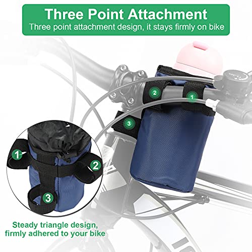 Accmor Insulated Bike Water Bottle Holders,Bike Cup Holder Keep Bottle Cool or Warm, Bike Water Bottle Cage for Kid's Bike,Mountain Bike,Cruiser, Road Bike,Blue - color: blue