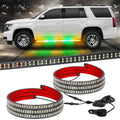 XRIDONSEN 2PCS 60 inch Running Board Lights Truck Strobe Lights - color: Amber/Green