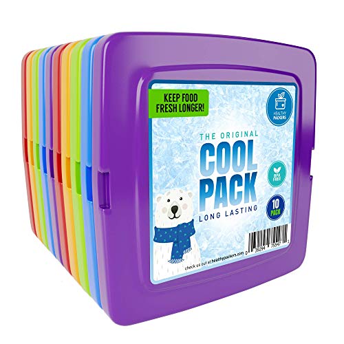 Healthy Packers Ice Packs for Lunch Boxes, Slim Freezer Packs, 10pk Square - color: 10-Pack (Square)