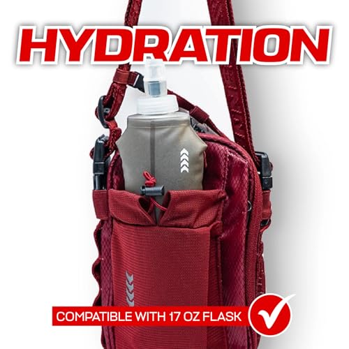 Modular NO-BOUNCE Rave Fanny Pack & Anti-Theft Sling Bag for Men - color: BLACKOUT