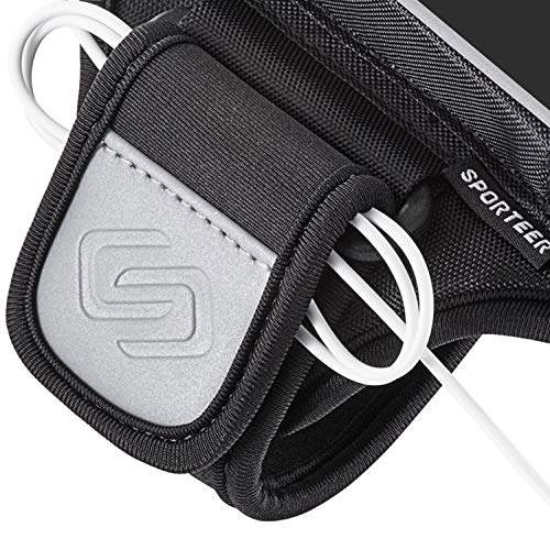 Sporteer Velocity V8 Running Armband - Fits Large Cases - Slim No-Bounce Holder for iPhone 17/16/15 Pro Max & Plus, Galaxy S26+/S25+, Pixel 10 Pro XL - Large-Format Modular Fitness Case - size: S/M Straps