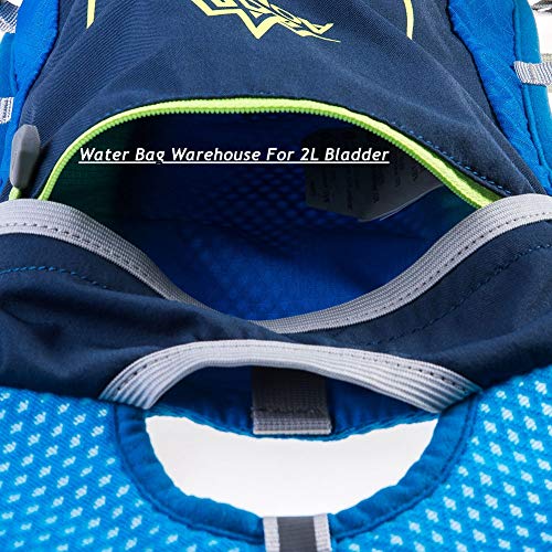 AONIJIE Running Vest Hydration Backpack 5L Unisex Trail Water Lightweight - color: Gray and No Water Bladder