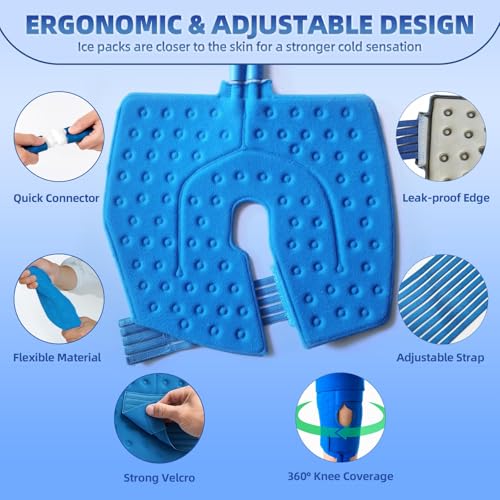 Ice Machine for Knee After Surgery Cold Therapy Cryotherapy Machine with Timer Knee Replacement Surgery (Blue)