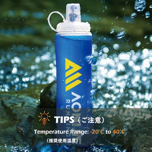 TRIWONDER Collapsible Flask Soft Folding Water Bottles - Large Mouth for Easy Filling - BPA-Free Hydration Bottle Ideal for Running Hiking Cycling Climbing (02# 500ml - Pack of 2) - color: 500ml/16.9oz - Wide Mouth Cap - Pack of 2