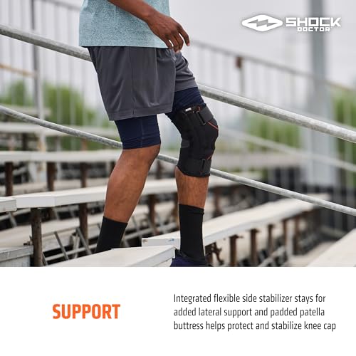 Shock Doctor Knee Brace , Compression Knee Brace for Men & Women, Stability, Patella Instability, Meniscus & Ligament Injuries - size: Small