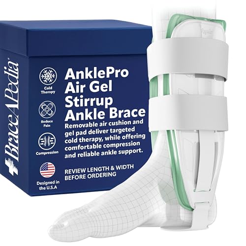 AnklePro Air Gel Ankle Brace, Cold Therapy, Trainer White - color: White, size: Trainer