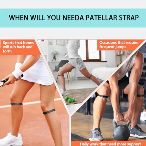 2 Pack Patella with Knee Pads for Patella Tendon Pain Relief - Knee Brace for Tendonitis Jumping Line Running Sports Basketball Men Women Knee with Patella Support (White) (Beige-s)
