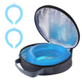 2PCS PCM Neck Cooling Tube with Insulated Bag, Reusable Ice Ring Neck Cooler Wrap, Wearable Cooling Neck Ring for Hot Summer Weather Outdoor Work, TPU Freezable Collar (Blue*2) - color: Double Blue