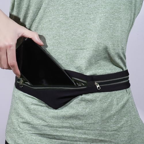 Running Belt for Women Men, Phone Holder for Running, Running Fanny Pack, Holder for Phone, Running Waist Pack, Expandable, Adjustable - color: NA-4 Black