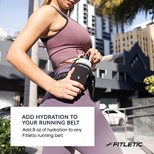 Fitletic Ultimate II Running Belt & 8 oz Extra Mile Water Bottle Bundle