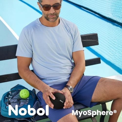 Nobol MyoSphere® Vibration Massage Ball & MyoBelt Kit, Portable Muscle Recovery Tool with Bluetooth Belt Remote Deep Tissue Vibration Rechargeable Massager - Space Black - color: Space Black