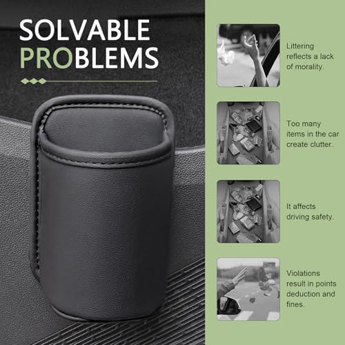 2 PCS Car Door Cup Holder, Clip On Storage Bag for Beverage Water Cup Mobile Phone, Multifunctional Waterproof Car Window Cups Holder, Universal Scratch-Resistant Backseat Storage Organizer
