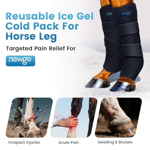NEWGO Horse Ice Pack, 2 Wraps with 4 Reusable Gel Packs - style: 2 Pack