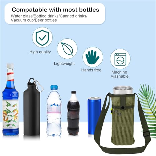 Mumufy Mesh Water Bottle Holder Sling with Strap - color: Stylish