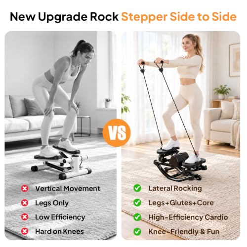 Rock Stepper Side to Side, 300 LBS Capacity, Side Stepper Exercise at Home - color: Glossy Black