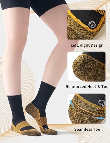 3 Pairs Copper Crew Compression Socks 20–30 mmHg for Women & Men - color: 3 Pairs - Copper, size: X-Large