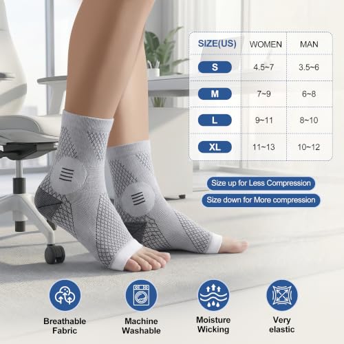 3 Pairs Neuropathy Socks for Women and Men, Toeless Compression Socks - color: Mixed(4pcs), size: X-Large