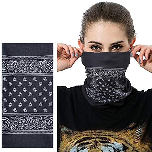 Face Mask Multi Bandana Neck Gaiter Seamless Magic Headband Outdoor Face Scarf for Dust Wind and UV Resistance - color: No5