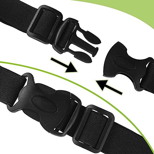 Xtinmee 4 Pcs Race Number Belt Triathlon Running Bib Holder with 6 Gel Loops for Summer Cycling Runners Racing Marathon Men Women, Black 34 x 0.98 Inches