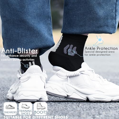 BRISIRA Coolmax Bamboo Viscose Kids Compression Socks for Youth Boys Girls - color: Black-3pack, size: Small