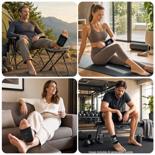 REVIX Foot Ice Pack Wrap, 45 Min Long-Lasting Cold for Plantar Fasciitis - style: 1 Pack