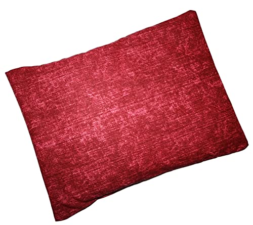 Microwavable Corn Filled Heating Pad and Cold Pack/Washable 100% Cotton Cover (Cross Hatch - Wine, 7.5in W x 11in L) - size: 7.5in W x 11in L, style: Cross Hatch - Wine