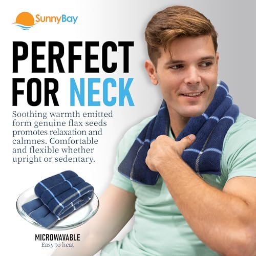 SunnyBay Heating Pad, Neck and Shoulder Wrap, 26x6 inch, Ocean Blue - color: Ocean Blue
